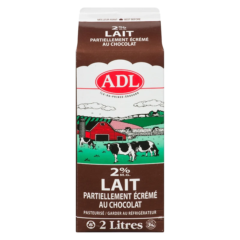 ADL Lait au chocolat 2% ADL Lait au Choc 2% Carton 2L