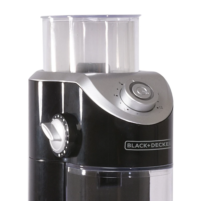 Broyeur à café Burr Mill de Black + Decker en argent et noir Moulin à café réglable