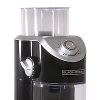 Broyeur à café Burr Mill de Black + Decker en argent et noir Moulin à café réglable