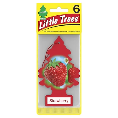 LITTLE TREES air freshener Strawberry 6-Pack