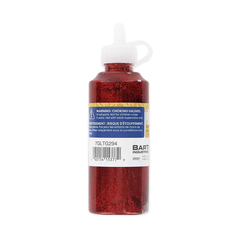 TINY HANDS Red Glitter Glue, 88 ml (2.98 fl oz), Age 6+, Kids, Crafts, Projects, Decoration<br>, GLITTER GLUE RED
