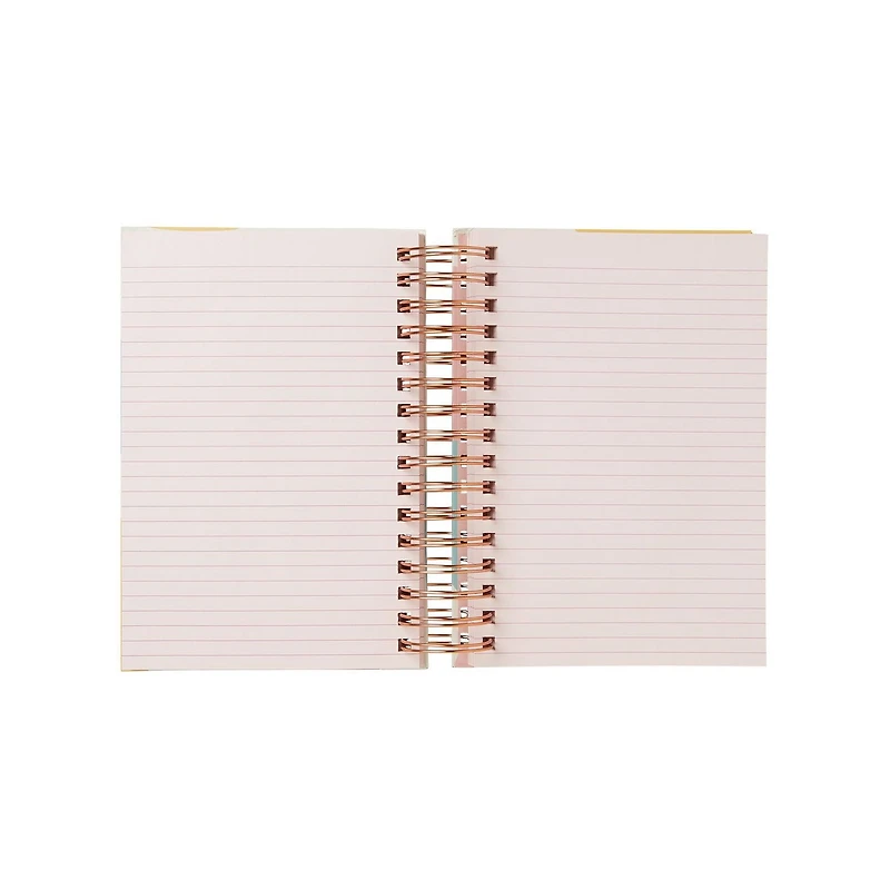 C.R. Gibson "Beauty Grows From Within" Twin Wire Chunky Journal, by Markings, 1" Rose Gold Spiral Binding, Notebook, Journal, Organizer