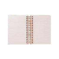 C.R. Gibson "Beauty Grows From Within" Twin Wire Chunky Journal, by Markings, 1" Rose Gold Spiral Binding, Notebook, Journal, Organizer