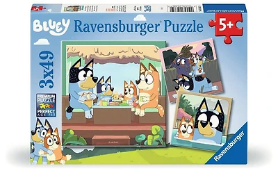 Ravensburger Bluey’s Adventures! 3 x 49 pièces Puzzle