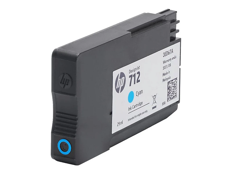 HP 712 (3ED67A) 29 ml Cyan Original Ink Cartridge