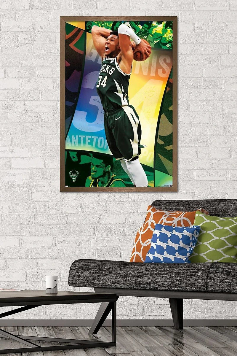 NBA Milwaukee Bucks - Giannis Antetokounmpo 21 Wall Poster, 22.375" x 34"