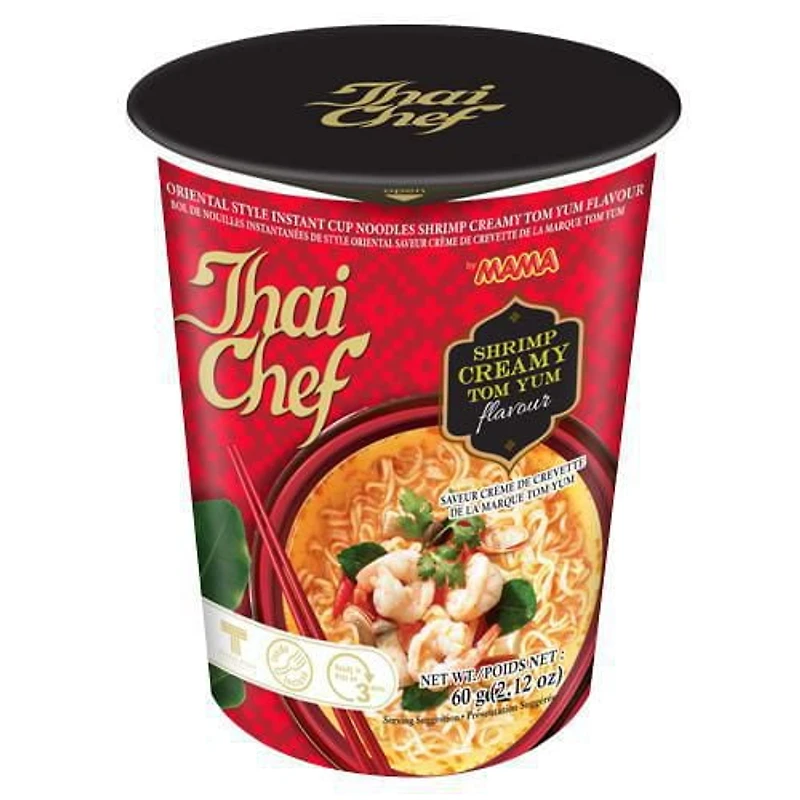 Thai Chef Instant Cup Noodles Shrimp Creamy Tom Yum Flavour