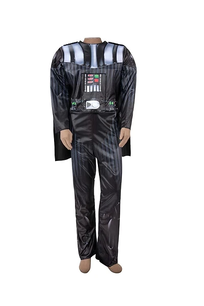 STAR WARS Adaptive Darth Vader Youth Costume - Printed Jumpsuit with Tube Access, Roomier Legs, and 3D Plastic Mask