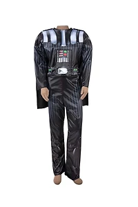 STAR WARS Adaptive Darth Vader Youth Costume - Printed Jumpsuit with Tube Access, Roomier Legs, and 3D Plastic Mask