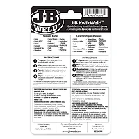 J-B Weld KwikWeld Époxy à prise rapide Époxy bicomposant à prise rapide