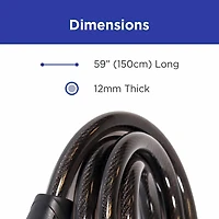 Antivol de vélo à câble spiralé