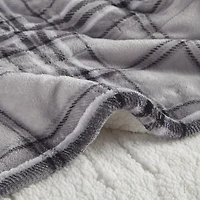 Peluche et berbére jeté chauffant de Beautyrest 127 cm x 152 cm / 50 po x 60 po
