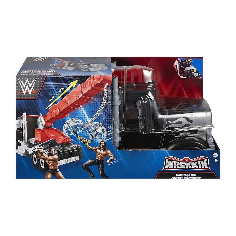 WWE Wrekkin Véhicule Rampage Rig, Wrekkin Ball, 11 éléments fracass.