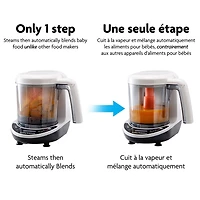 Baby Brezza Robot Culinaire pour Bébé en une Seule Étape de Luxe, avec Système de Pochettes + Entonnoir - Blanc