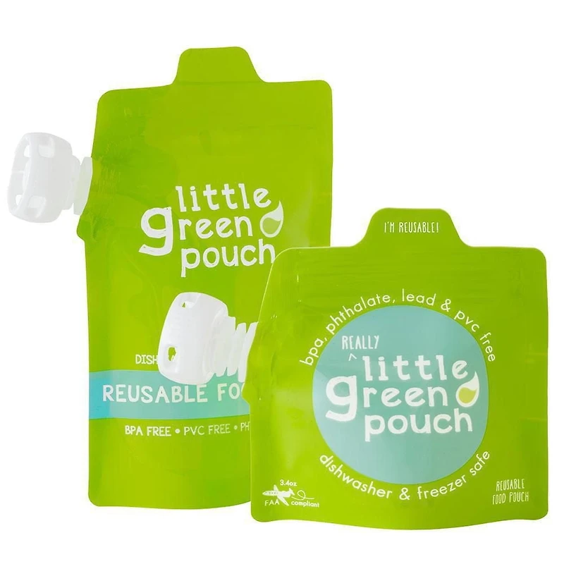 Little Green Pouch - Reusable Food Pouch - 6 Pack (100 ml)