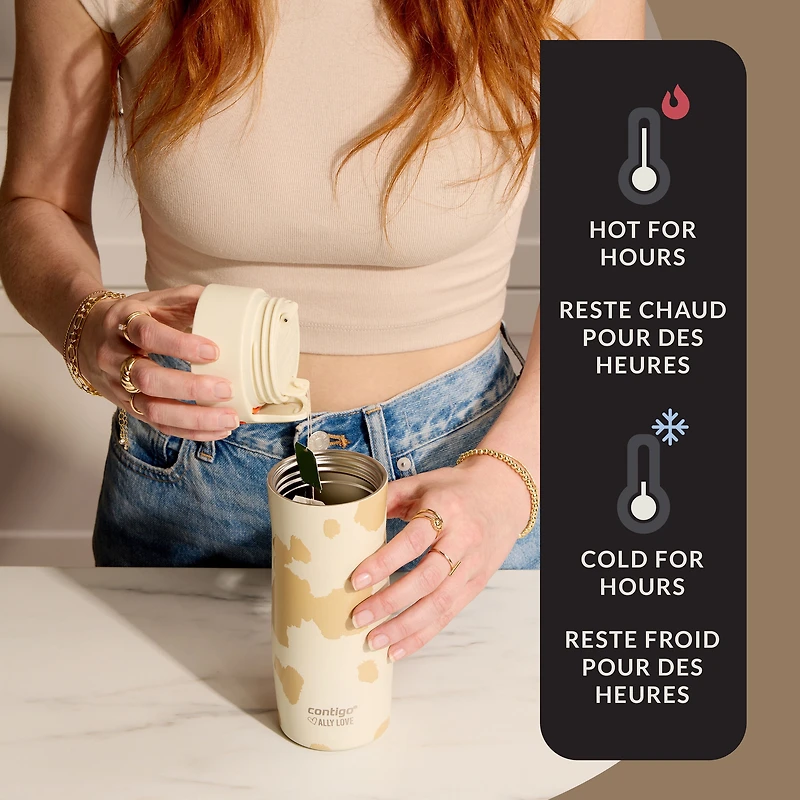 Contigo x Ally Love West Loop Vacuum-Insulated Stainless Steel Travel Mug with Easy-Clean AUTOSEAL Lid, 16 oz (473 ml)