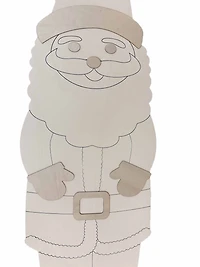 Holiday Time 48-Inch Unfinished Wood Santa Sign, DIY Craft Décor, 15 Inches Wide