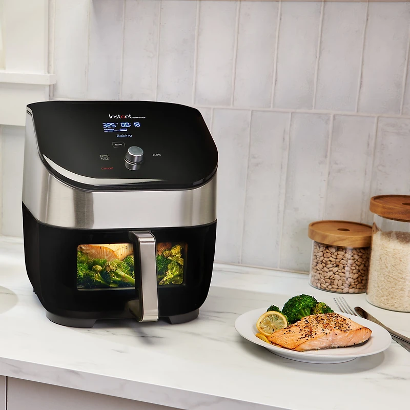Friteuse à air 6-en-1 Instant Pot VORTEX Plus ClearCook 6 pintes, fenêtres transparentes, options de programmation personnalisées, croustillant, grillé, rôti, déshydraté, cuit et réchauffe