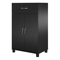 Armoire de rangement de base de 24 po à 2 portes et 1 tiroir Lory de SystemBuild, blanc