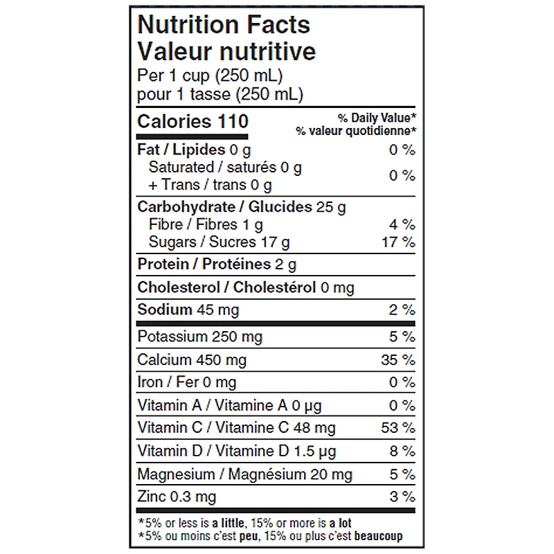 Boisson framboise et fraise avec calcium
