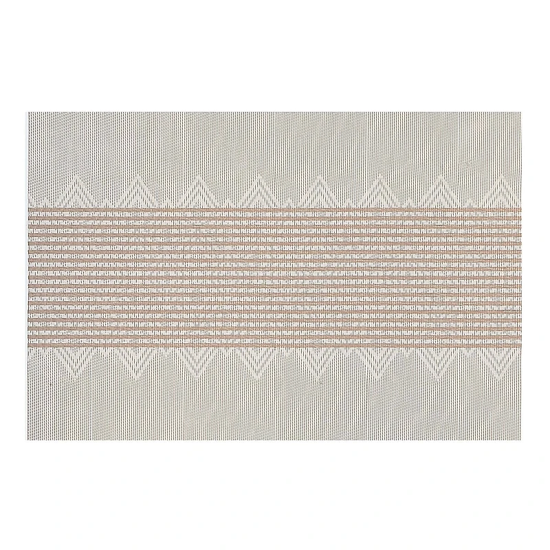 IH Casa Decor Vinyl Placemat Diamond Band White - Ensemble De 12