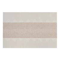 IH Casa Decor Vinyl Placemat Diamond Band White - Ensemble De 12
