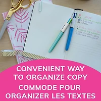 Stylo-bille rétractables BIC 4 couleurs Original et Mode, pointe moyenne (1,0 mm), paquet de 3, stylo-bille rétractable avec encre de couleur durable Découvrez l’encre durable