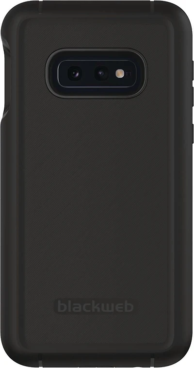 Blackweb Rugged Phone Case with Built-In Antimicrobial for Samsung Galaxy S10e - Black