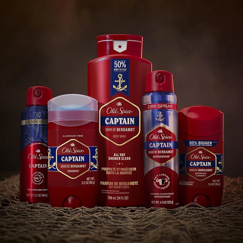 Old Spice Men's Antipespirant & Deodorant Invisible Dry Spray Ultimate Captain