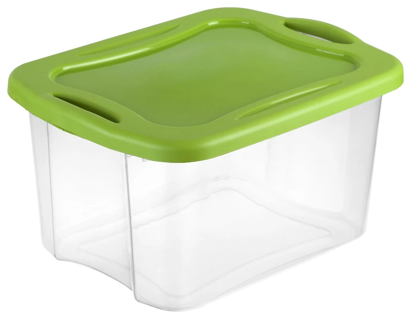 Boîte de rangement de Sterilite de 38 litres facile à transport en lime