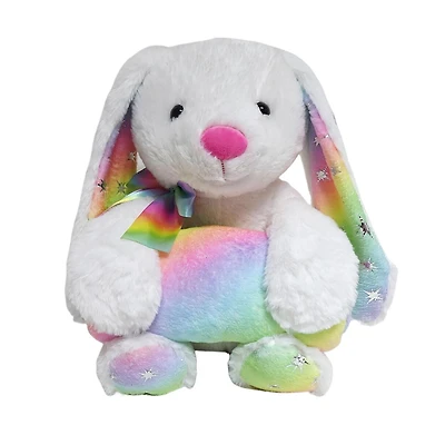 WAY TO CELEBRATE le lapin en peluche avec couverture 13 pouces, blanc