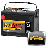 EverStart AUTO MAXX-78N 12 Volt, Auto Battery, Group 78, 800 CCA