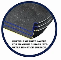 Ensemble de batteries de cuisine antiadhésives Granitestone Diamond 6 morceaux avec poignées en acier inoxydable résistantes à la chaleur, lavable au lave-vaisselle et au four