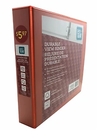 PEN+GEAR DURABLE VIEW 1.5 FASHION BINDER ORANGE
