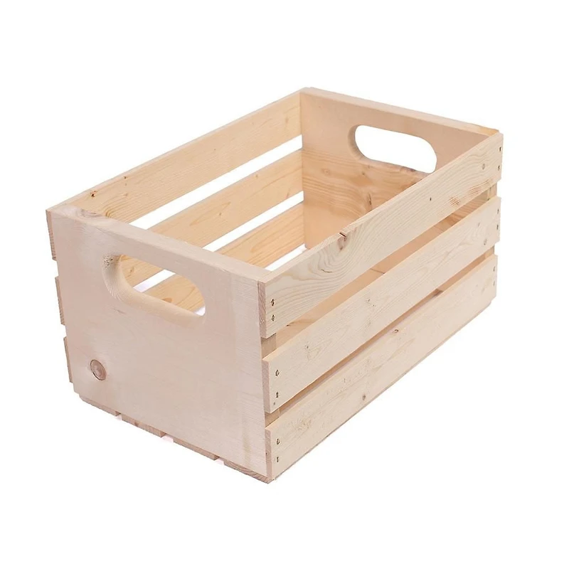 Adwood 15" Pine Wood Crate, Wood Crate