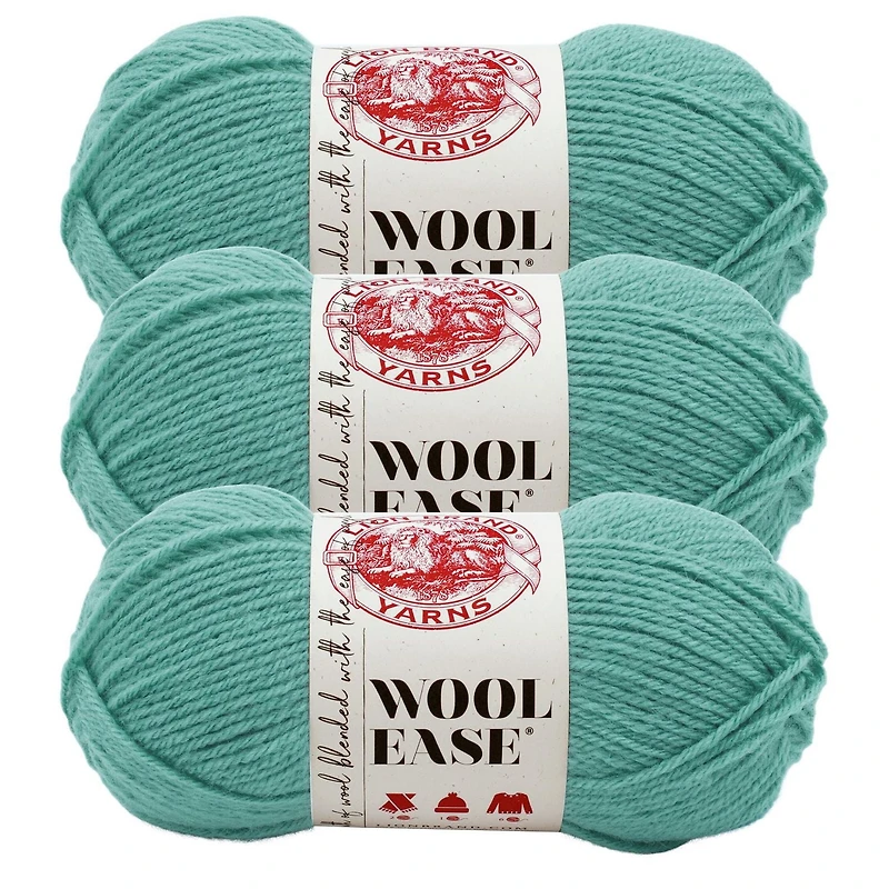 Lion Brand Wool-Ease® Yarn #4 Medium/Worsted Acrylic/Wool yarn, 85g/ 180m, 3-CT