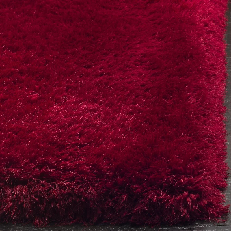 Safavieh Luxe Paxton Solid Plush Shag Area Rug, Red, 2'3" X 8' Runner