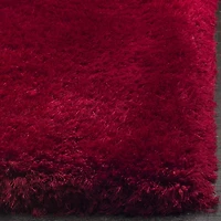Safavieh Luxe Paxton Solid Plush Shag Area Rug, Red, 2'3" X 8' Runner
