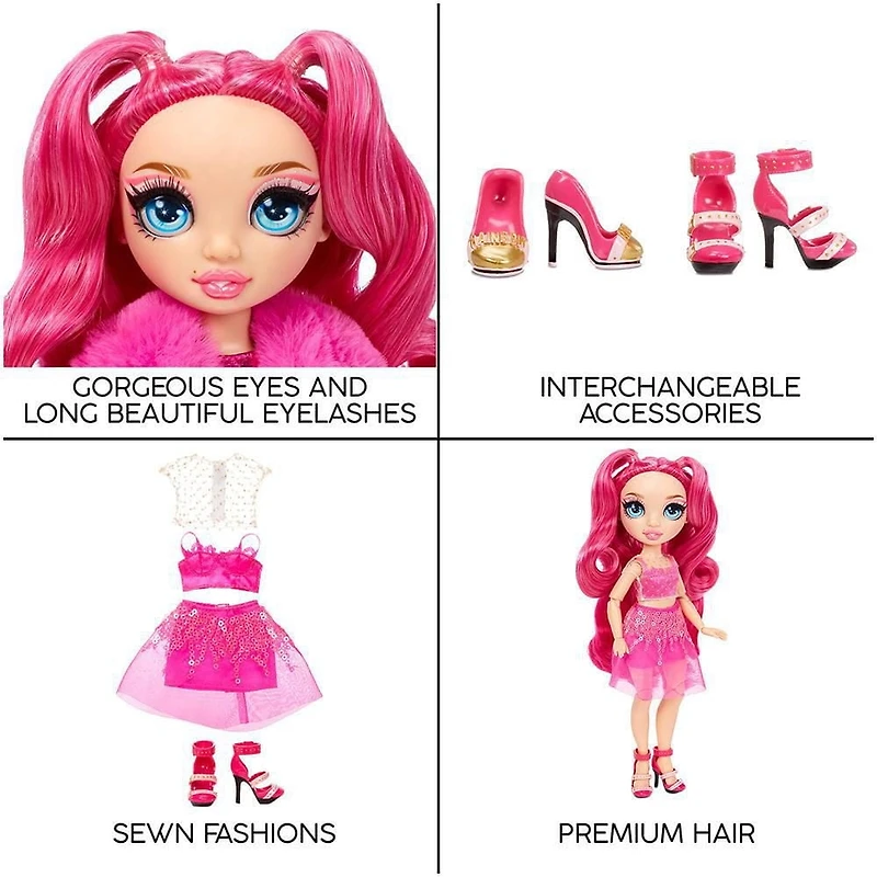 Rainbow High Stella Monroe – Fuchsia (Hot Pink) Fashion Doll with 2 Complete Mix & Match Outfits