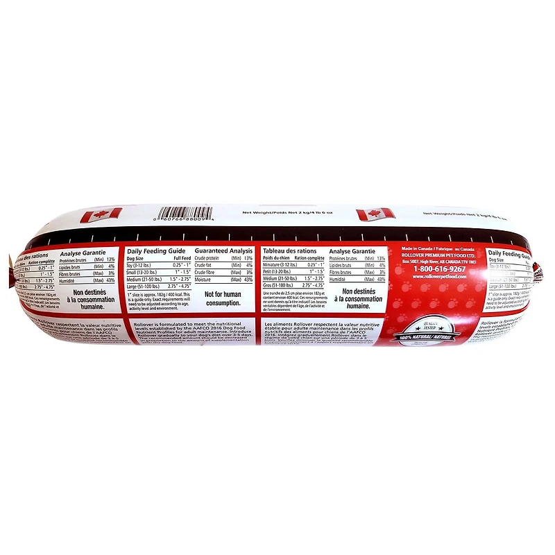 Rollover Beef Dog Food 500g