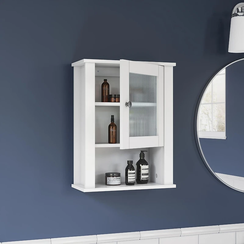RiverRidge Home Prescott Single Door Wall Cabinet - White