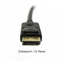 BlueDiamond Displayport 4K Cable - Ultra HD, DP 1.2 rated cable, Male to Male, 28AWG, RoHS Compliant, Black