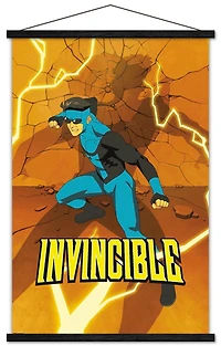 Invincible: Season 3 - Blue Suit Teaser One Sheet Wall Poster with Magnetic Frame, 22.375" x 34"