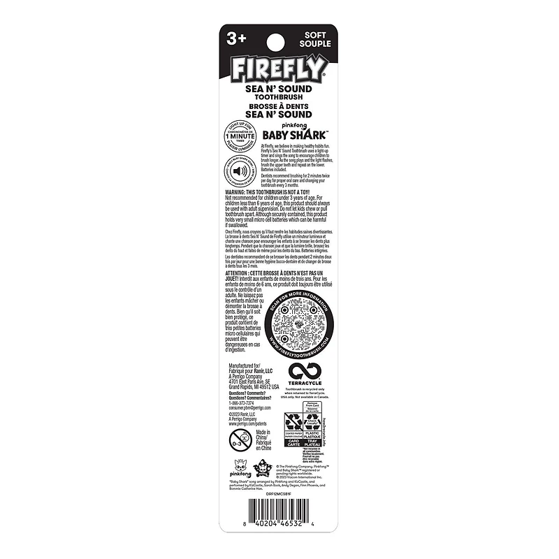 Firefly Clean N' Protect Baby Shark Battery Powered Toothbrush