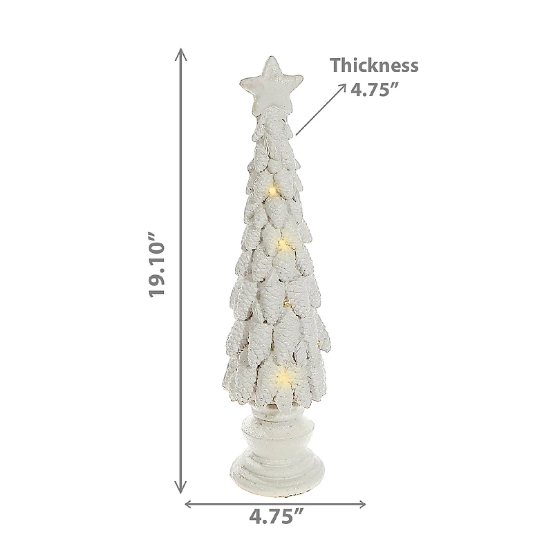 Arbre À Pommes De Pin Blanches À Led Magnesia