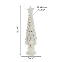Arbre À Pommes De Pin Blanches À Led Magnesia