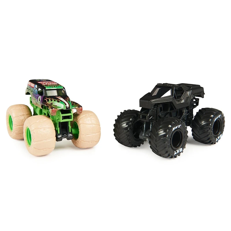 Monster Jam, Official Grave Digger Vs. Soldier Fortune Black Ops Die-Cast Monster Trucks, 1:64 Scale, Kids Toys for Boys Ages 3 and up
