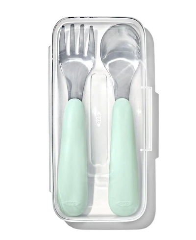 Oxo Tot Ensemble de Fourchette et Cuillère de Voyage - Opal - 6 mois +