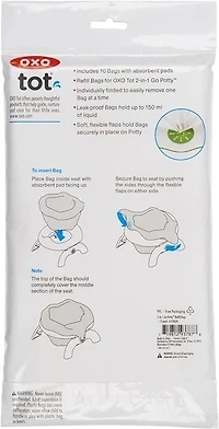 OXO Tot - Sacs de Rechange pour Petit Pot 2-en-1 - Petit Pot Autonome Compact pour la Maison Ou en Déplacement