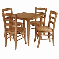 Groveland 5pc dining table & ladder back chair, Natural